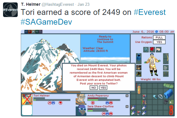 #Everest twitter screencap
