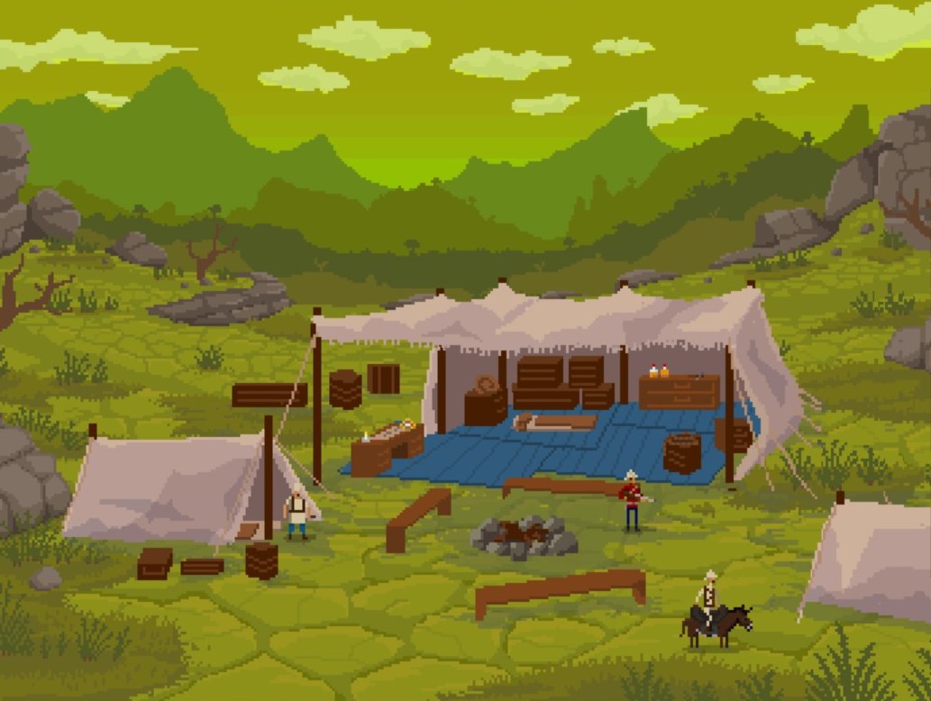 Old camp. The curious Expedition игра. Curious Expedition.
