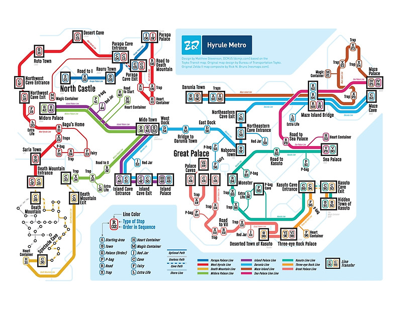 Hyrule subway map